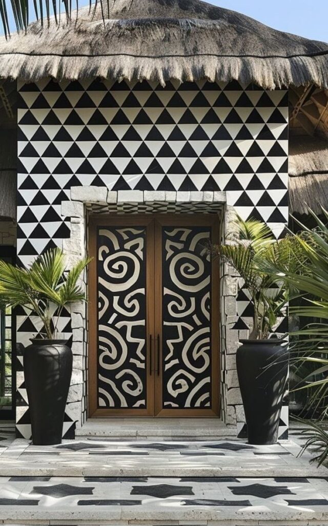 Black and white artistic design